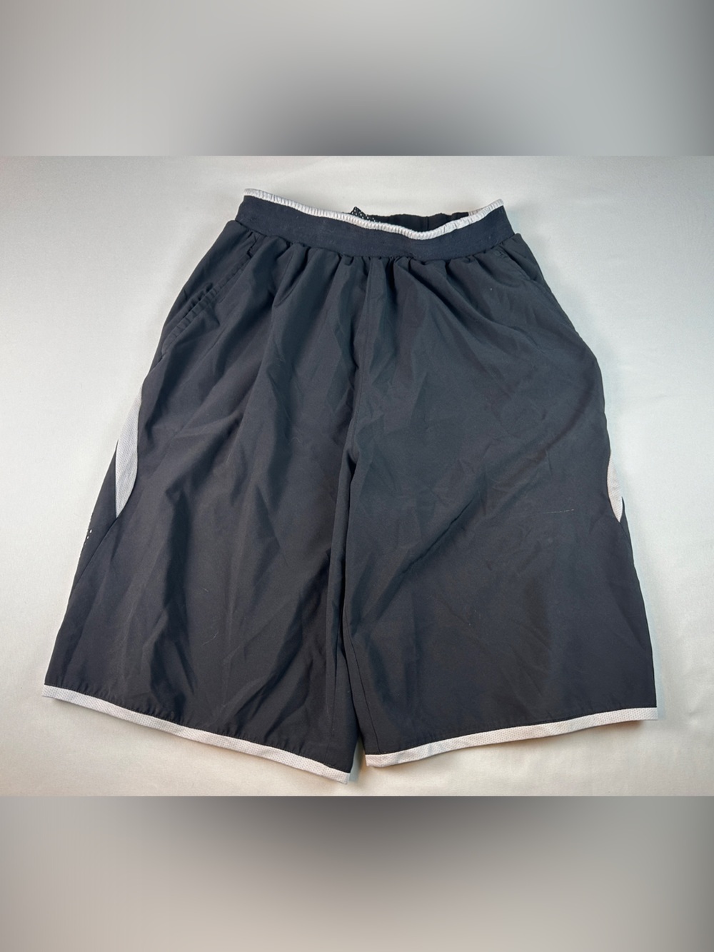 Reebok Black Men's Athletic Shorts with White Trim